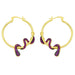 Wholesale copper snake Gold Earrings JDC-ES-AS038 Earrings 翱?N Wholesale Jewelry JoyasDeChina Joyas De China