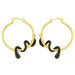 Wholesale copper snake Gold Earrings JDC-ES-AS038 Earrings 翱?N black Wholesale Jewelry JoyasDeChina Joyas De China