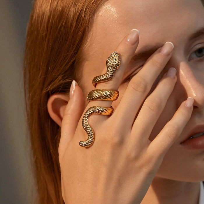 Wholesale Copper Snake Ring JDC-RS-RL042 Rings 瑞列 Wholesale Jewelry JoyasDeChina Joyas De China
