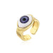 Bulk Jewelry Wholesale copper stereoscopic evil eyes rings JDC-RS-ag153 Wholesale factory from China YIWU China