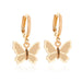 Bulk Jewelry Wholesale copper sweet scrub butterfly earrings JDC-ES-A061 Wholesale factory from China YIWU China