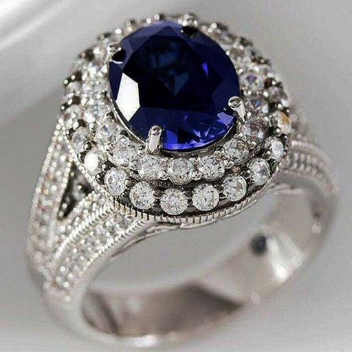 Wholesale copper treasure blue rings JDC-RS-WN009 Rings 薇妮 Wholesale Jewelry JoyasDeChina Joyas De China