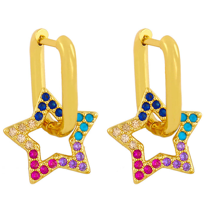 Wholesale copper U-shaped Gold Earrings JDC-ES-AS051 Earrings 翱?N 2 Wholesale Jewelry JoyasDeChina Joyas De China