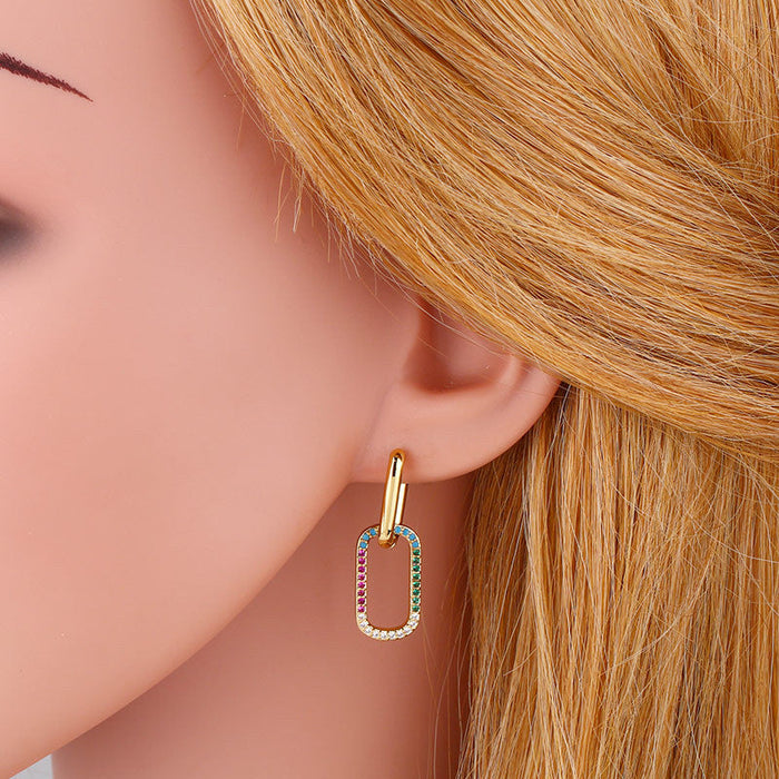 Wholesale copper U-shaped Gold Earrings JDC-ES-AS051 Earrings 翱?N Wholesale Jewelry JoyasDeChina Joyas De China