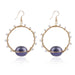 Wholesale Copper Wire Braided Shell Pearl Earrings JDC-ES-GSJM079 Earrings 杰米 black E68590 Wholesale Jewelry JoyasDeChina Joyas De China