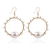 Wholesale Copper Wire Braided Shell Pearl Earrings JDC-ES-GSJM079 Earrings 杰米 white E68590 Wholesale Jewelry JoyasDeChina Joyas De China
