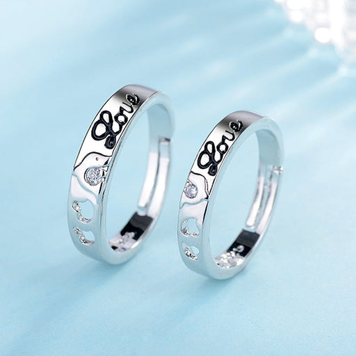Wholesale Copper Zircon Couple Rings JDC-RS-YZM031 Rings 伊之美 Wholesale Jewelry JoyasDeChina Joyas De China