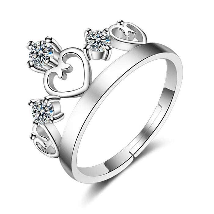 Wholesale Copper Zircon Couple Rings JDC-RS-YZM044 Rings 伊之美 female adjustable Wholesale Jewelry JoyasDeChina Joyas De China
