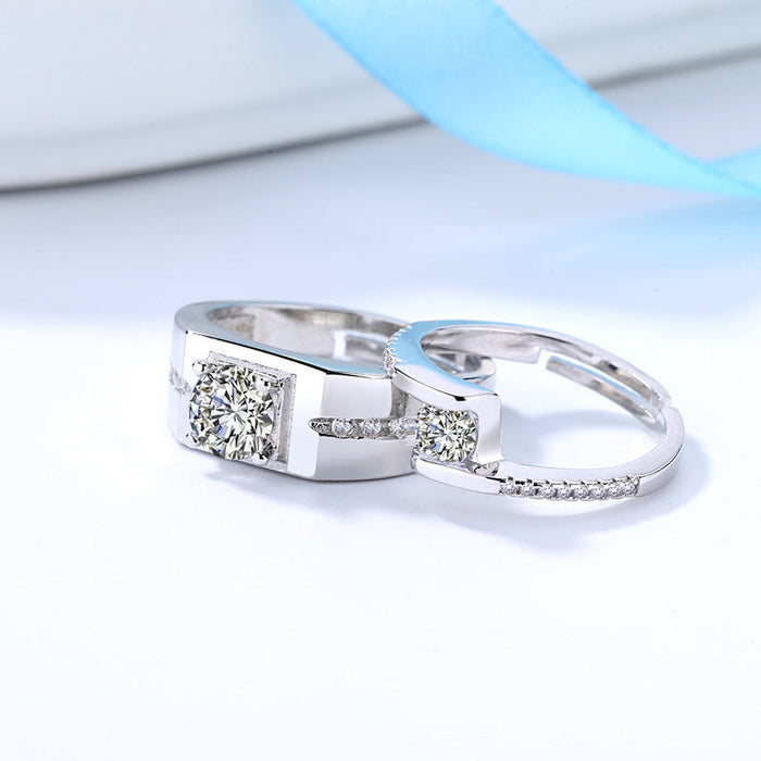 Wholesale Copper Zircon Couple Rings JDC-RS-YZM046 Rings 伊之美 Wholesale Jewelry JoyasDeChina Joyas De China