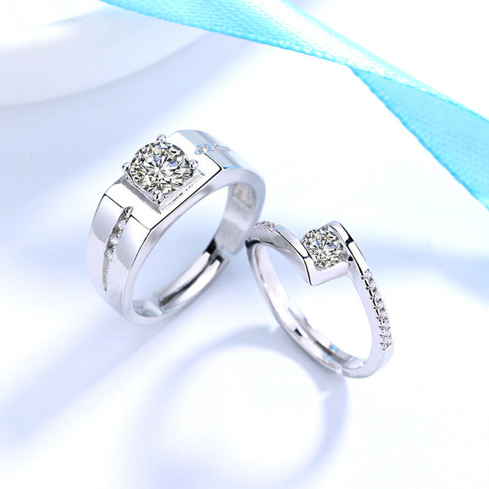 Wholesale Copper Zircon Couple Rings JDC-RS-YZM046 Rings 伊之美 Wholesale Jewelry JoyasDeChina Joyas De China