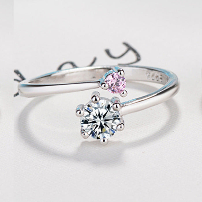 Wholesale Copper Zircon Couple Rings JDC-RS-YZM053 Rings 伊之美 female adjustable Wholesale Jewelry JoyasDeChina Joyas De China