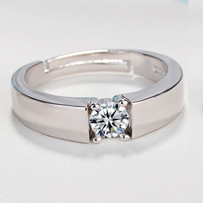 Wholesale Copper Zircon Couple Rings JDC-RS-YZM053 Rings 伊之美 male adjustable Wholesale Jewelry JoyasDeChina Joyas De China