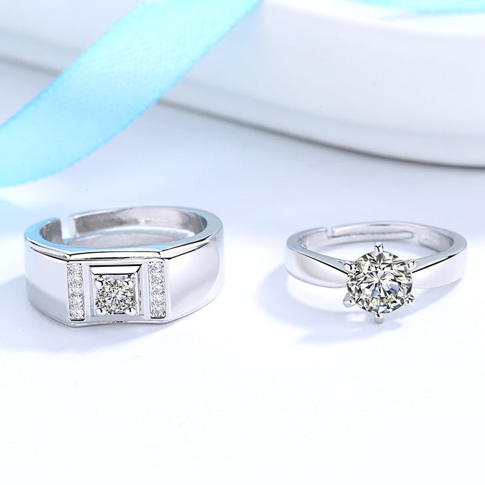 Wholesale Copper Zircon Couple Rings JDC-RS-YZM062 Rings 伊之美 Wholesale Jewelry JoyasDeChina Joyas De China