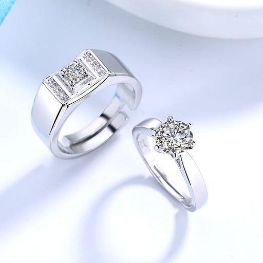 Wholesale Copper Zircon Couple Rings JDC-RS-YZM062 Rings 伊之美 Wholesale Jewelry JoyasDeChina Joyas De China