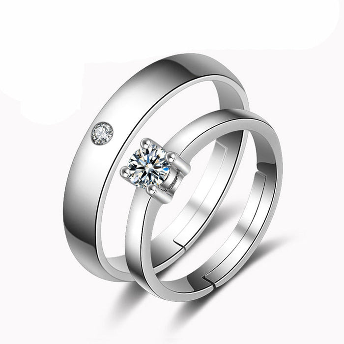 Wholesale Copper Zircon Couple Rings JDC-RS-YZM064 Rings 伊之美 Wholesale Jewelry JoyasDeChina Joyas De China