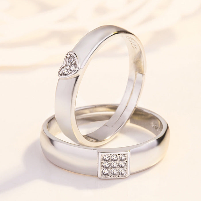 Wholesale Copper Zircon Couple Rings JDC-RS-YZM065 Rings 伊之美 Wholesale Jewelry JoyasDeChina Joyas De China