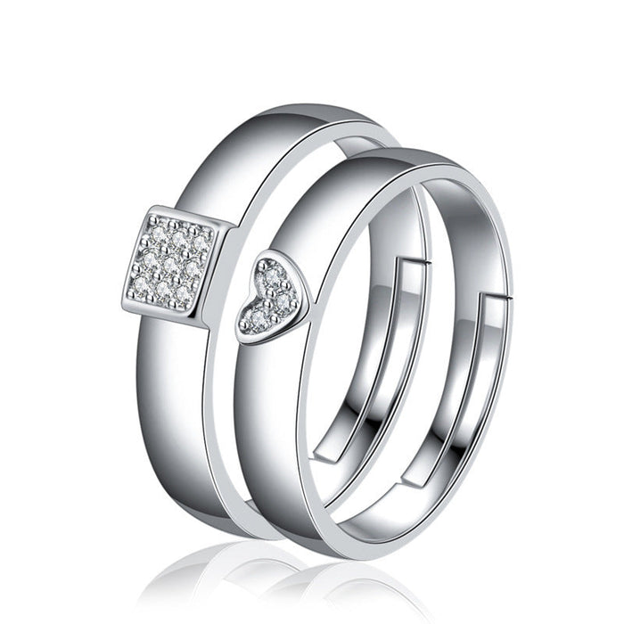 Wholesale Copper Zircon Couple Rings JDC-RS-YZM065 Rings 伊之美 Wholesale Jewelry JoyasDeChina Joyas De China