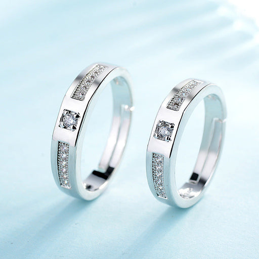 Wholesale Copper Zircon Couple Rings JDC-RS-YZM066 Rings 伊之美 Wholesale Jewelry JoyasDeChina Joyas De China