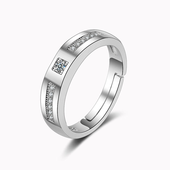 Wholesale Copper Zircon Couple Rings JDC-RS-YZM066 Rings 伊之美 male Wholesale Jewelry JoyasDeChina Joyas De China