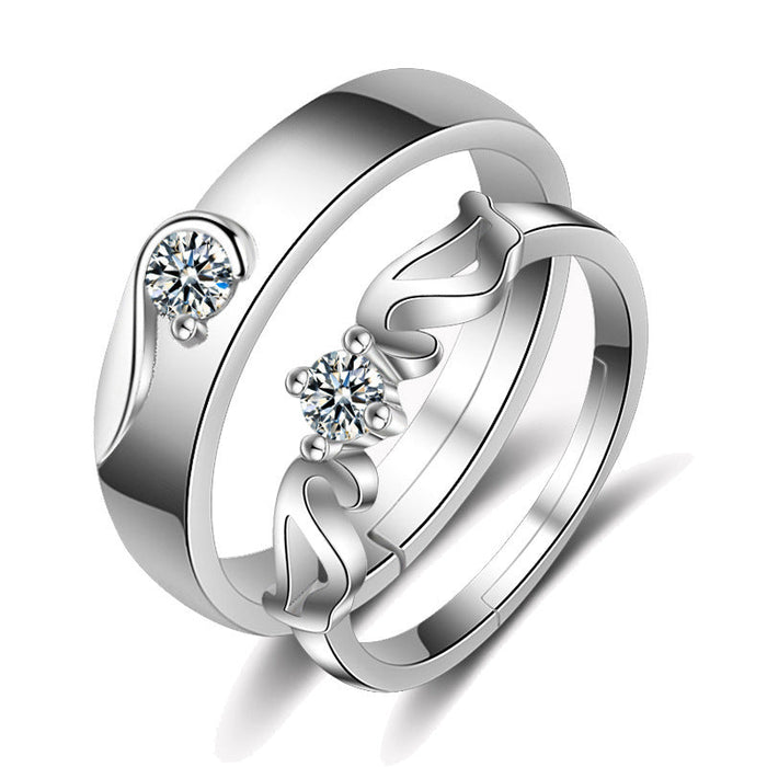 Wholesale Copper Zircon Couple Rings JDC-RS-YZM067 Rings 伊之美 Wholesale Jewelry JoyasDeChina Joyas De China