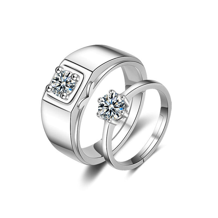 Wholesale Copper Zircon Couple Rings JDC-RS-YZM071 Rings 伊之美 Wholesale Jewelry JoyasDeChina Joyas De China