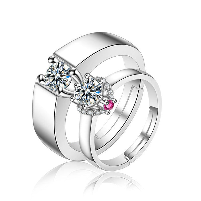 Wholesale Copper Zircon Couple Rings JDC-RS-YZM075 Rings 伊之美 Wholesale Jewelry JoyasDeChina Joyas De China