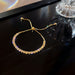 Wholesale Copper Zircon Full Diamond Tennis Chain Bracelet JDC-BT-HanJ006 Bracelet 韩爵 S175 gold Wholesale Jewelry JoyasDeChina Joyas De China