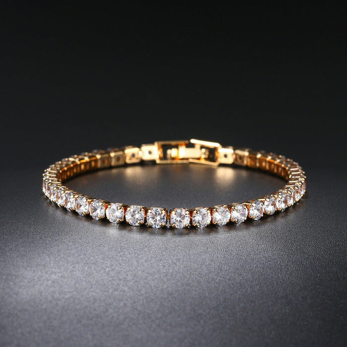 Wholesale Copper Zircon Full Diamond Tennis Chain Bracelet JDC-BT-ZuoYi001 Bracelet 佐伊 Wholesale Jewelry JoyasDeChina Joyas De China