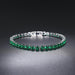 Wholesale Copper Zircon Full Diamond Tennis Chain Bracelet JDC-BT-ZuoYi001 Bracelet 佐伊 green 19cm Wholesale Jewelry JoyasDeChina Joyas De China