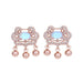 Wholesale copper zircon longevity lock earrings JDC-ES-QLX021 Earrings 巧兰轩 Wholesale Jewelry JoyasDeChina Joyas De China