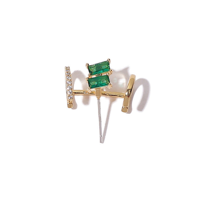 Wholesale Copper Zircon Pearl Earrings JDC-ES-YWLY005 Earrings 丽轶 B single Wholesale Jewelry JoyasDeChina Joyas De China