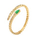 Wholesale Copper Zircon Snake Bracelet JDC-BT-Yuet003 Bracelet 跃腾 green Wholesale Jewelry JoyasDeChina Joyas De China