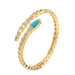 Wholesale Copper Zircon Snake Bracelet JDC-BT-Yuet003 Bracelet 跃腾 light blue Wholesale Jewelry JoyasDeChina Joyas De China