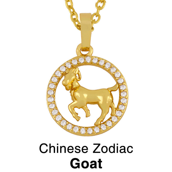 Wholesale Copper Zircon Snake Necklaces JDC-NE-AS401 Necklaces 翱升 Goat Wholesale Jewelry JoyasDeChina Joyas De China