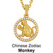 Wholesale Copper Zircon Snake Necklaces JDC-NE-AS401 Necklaces 翱升 Monkey Wholesale Jewelry JoyasDeChina Joyas De China