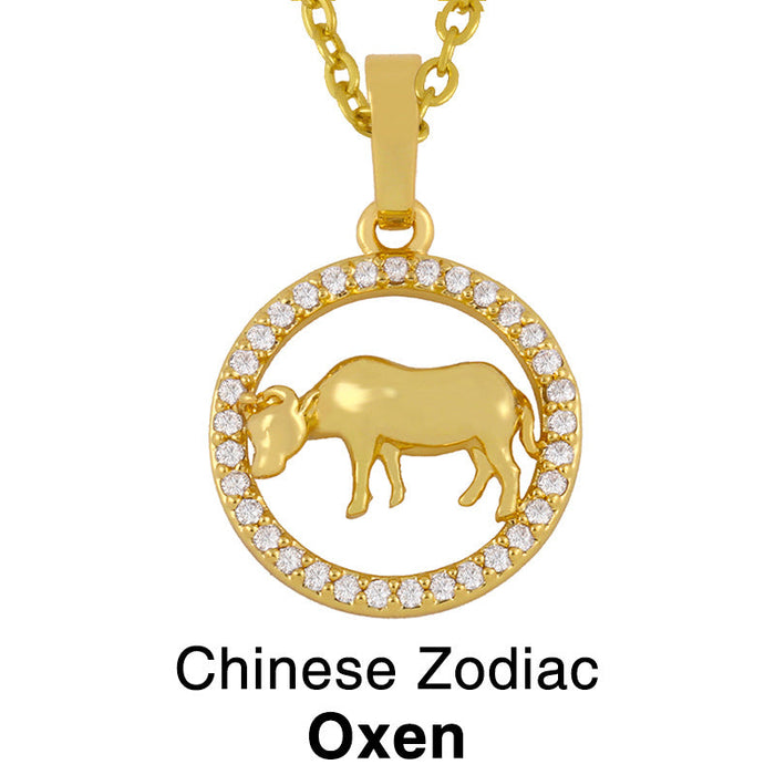 Wholesale Copper Zircon Snake Necklaces JDC-NE-AS401 Necklaces 翱升 Oxen Wholesale Jewelry JoyasDeChina Joyas De China