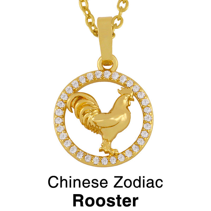 Wholesale Copper Zircon Snake Necklaces JDC-NE-AS401 Necklaces 翱升 Rooster Wholesale Jewelry JoyasDeChina Joyas De China