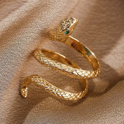 Wholesale Copper Zircon Snake Rings JDC-RS-Yuet003 Rings 跃腾 Wholesale Jewelry JoyasDeChina Joyas De China