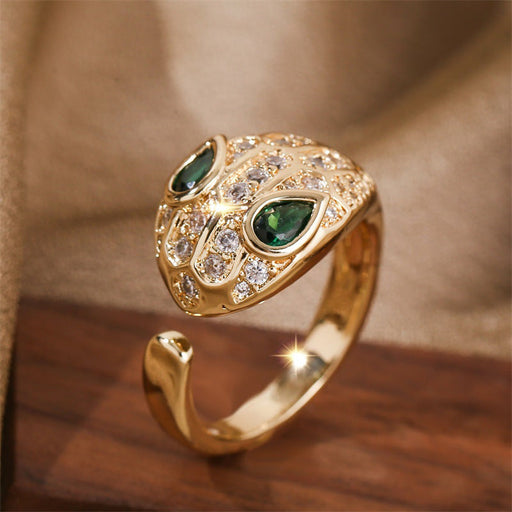 Wholesale Copper Zircon Snake Rings JDC-RS-Yuet005 Rings 跃腾 Wholesale Jewelry JoyasDeChina Joyas De China