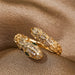 Wholesale Copper Zircon Snake Rings JDC-RS-Yuet006 Rings 跃腾 Wholesale Jewelry JoyasDeChina Joyas De China