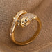 Wholesale Copper Zircon Snake Rings JDC-RS-Yuet008 Rings 跃腾 gold adjustable Wholesale Jewelry JoyasDeChina Joyas De China