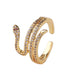 Wholesale Copper Zircon Snake Rings JDC-RS-Yuet011 Rings 跃腾 Wholesale Jewelry JoyasDeChina Joyas De China