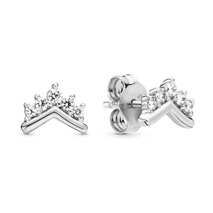 Wholesale coronal wishing bone Earrings JDC-ES-xingl007 Earrings 星鸾 silver Wholesale Jewelry JoyasDeChina Joyas De China