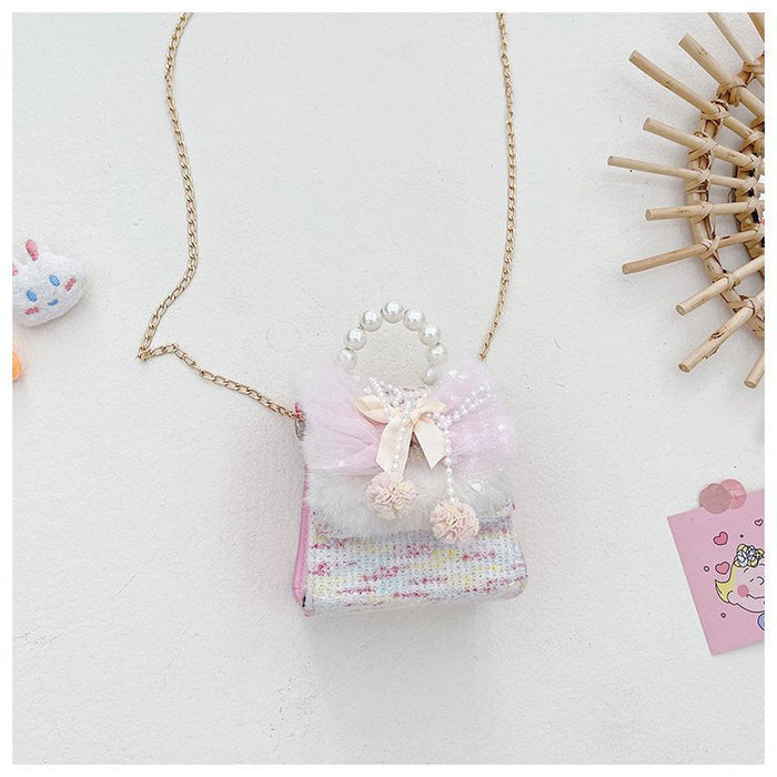 Wholesale cotton and linen mini cute kids handbag JDC-SD-KR043 Shoulder Bags 坤然 1-pink Wholesale Jewelry JoyasDeChina Joyas De China