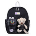 Wholesale cotton bear plaid bag JDC-BP-GSHN027 Backpack Bags 浩纳 balck Wholesale Jewelry JoyasDeChina Joyas De China