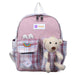 Wholesale cotton bear plaid bag JDC-BP-GSHN027 Backpack Bags 浩纳 pink Wholesale Jewelry JoyasDeChina Joyas De China