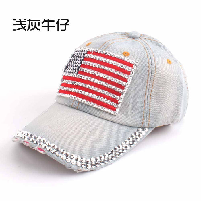 Wholesale cotton Flag Hat JDC-FH-GSYH035 FashionHat 予画 light grey Average code Wholesale Jewelry JoyasDeChina Joyas De China