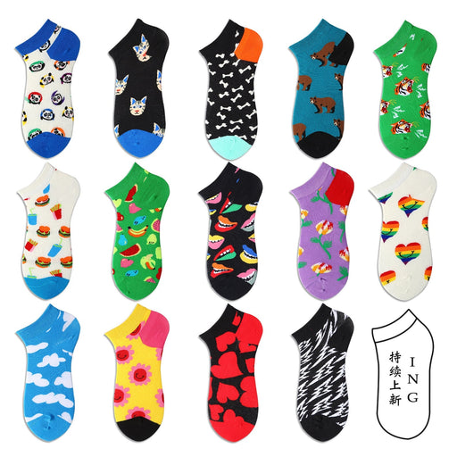 Wholesale cotton invisible socks men and women fashion socks JDC-SK-XinH002 Sock 芯蕙 Wholesale Jewelry JoyasDeChina Joyas De China