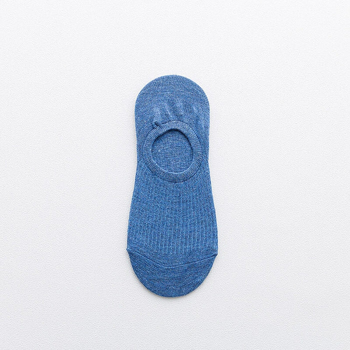 Wholesale Cotton Invisible Socks Women's Silicone Non-Slip Socks JDC-SK-BuZL002 Sock 步之蓝 blue one size Wholesale Jewelry JoyasDeChina Joyas De China