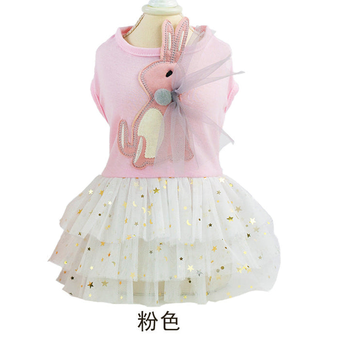 Wholesale cotton net yarn pet clothes pack of 3 JDC-PC-FP011 Pet Clothes 沣沛 pink XS MINIMUM 3 Wholesale Jewelry JoyasDeChina Joyas De China